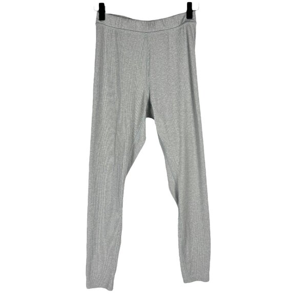 alo Yoga Ribbed High-Waist 7/8 Blissful Legging in Athletic Heather Grey Size M - Picture 1 of 10